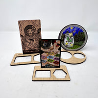 Juego de soportes para cartas con plantillas de tarot