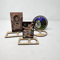 Juego de soportes para cartas con plantillas de tarot