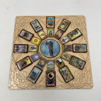 Peony Wheel Spread Tarot Tile Casting Board