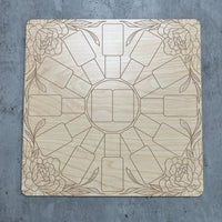 Peony Wheel Spread Tarot Tile Casting Board
