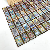Pequeñas fichas de tarot de fieltro