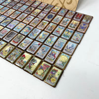 Pequeñas fichas de tarot de fieltro