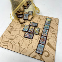 Pequeñas fichas de tarot de fieltro