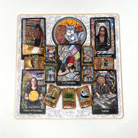 Planche de coulée carrée du tarot quotidien