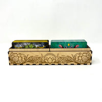 Desktop Tarot Deck Storage Tray: 2 deck capacity