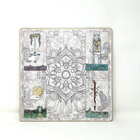 Planche de coulée carrée du tarot quotidien