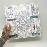 Planche de coulée carrée du tarot quotidien