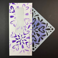 Folk Art Hearts stencil