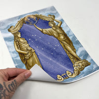 Gemini Tarot Casting Vinyl Sticker