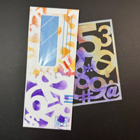 Numbers and glyphs stencil