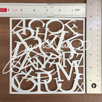 AB through Z uppercase stencil