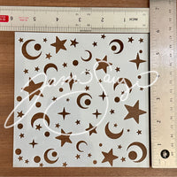 Stars and Moons stencil