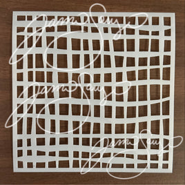Basket Weave 6x6 stencil