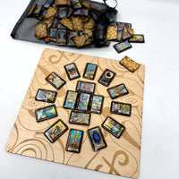 Tiny Felt Tarot Tiles- Black Border edition