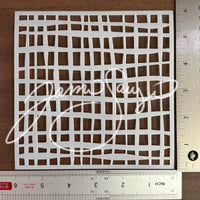 Basket Weave 6x6 stencil