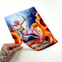 Sagittarius the Archer Tarot Casting Vinyl Sticker