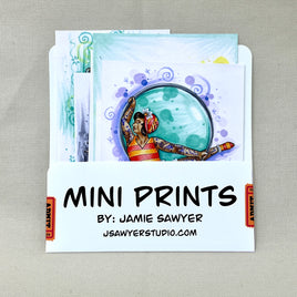 Acrobats and Harpies set of 5 mini prints