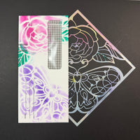 Moth & Peony stencil