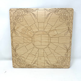 Peony Wheel Spread Tarot Tile Casting Board