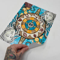 Wheel of Fortuna Tarot Casting Vinyl Sticker