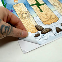 Imbolc Tarot Casting Vinyl Sticker