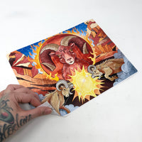 Aries Season Tarot Casting Vinyl Sticker