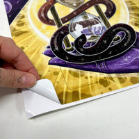 Autocollant en vinyle représentant le tirage de tarot Time Changes