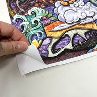 Autocollant en vinyle « Dans le casting de tarot de rêve »