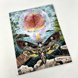 Death Moth, Overthinking Tarot Casting Vinyl Sticker
