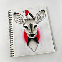 Doe & Woodpecker Tarot Casting Vinyl Sticker