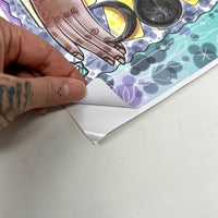 Crystal Hands Tarot Casting Vinyl Sticker