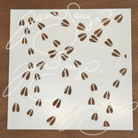 Deer Tracks stencil