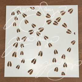 Deer Tracks stencil