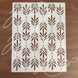 Art Deco Leaves Stencil