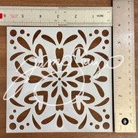 Folk Art Hearts stencil