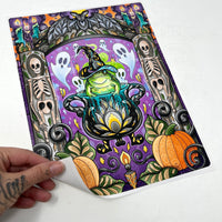 Harvesting Toad Magic Tarot Casting Vinyl Sticker