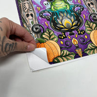Harvesting Toad Magic Tarot Casting Vinyl Sticker