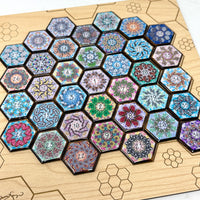 Tiny Hexagonal Radial Lenormand Tiles
