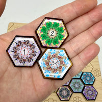 Tiny Hexagonal Radial Lenormand Tiles