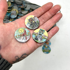 Circular RWS Sawyer’s Redux Button Tarot