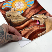 Radiant Leo Tarot Casting Vinyl Sticker