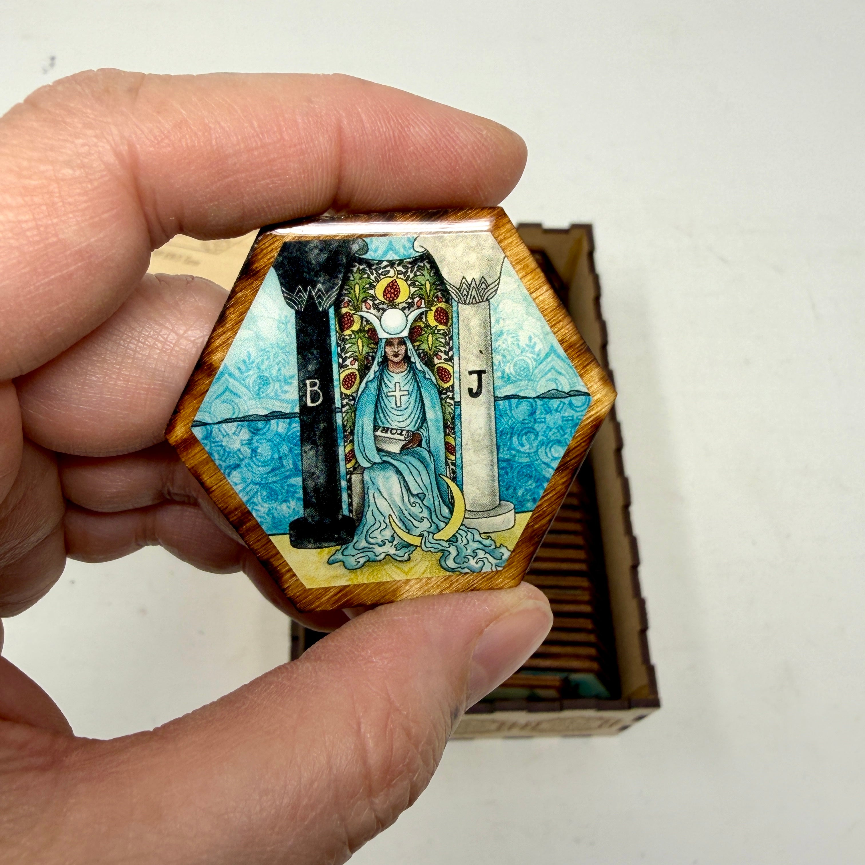 Hexagonal 1909 RWS Tarot Tiles— The Sawyer Redux Edition by Jamie