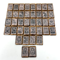 Tiny Linocut Lenormand Tiles