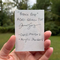 Braxie Boop: ACEO Limited Edition Art Print