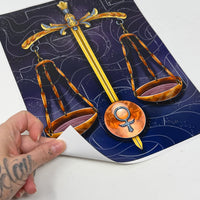 Libra Tarot Casting Vinyl Sticker