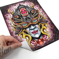 Hecate and the Wolf Vinyl Tarot Casting Sticker