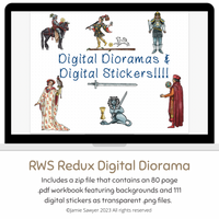 Digital Dioramas: RWS Exploration, PDF and Digital Stickers