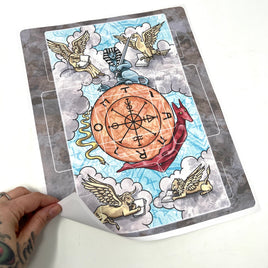 The Wheel Tarot Casting: Large Vinyl Book Sticker
