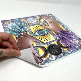 Crystal Hands Tarot Casting: Large Vinyl Book Sticker