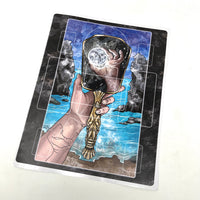 Moon Card Tarot Casting: Large Vinyl Book Sticker